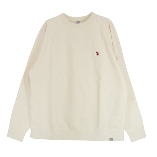 STANDARD CALIFORNIA スタンダードカリフォルニア 24AW SD Pima Cotton Crew Sweat ピマコットン スウェット オフホワイト系 L【美品】【中古】