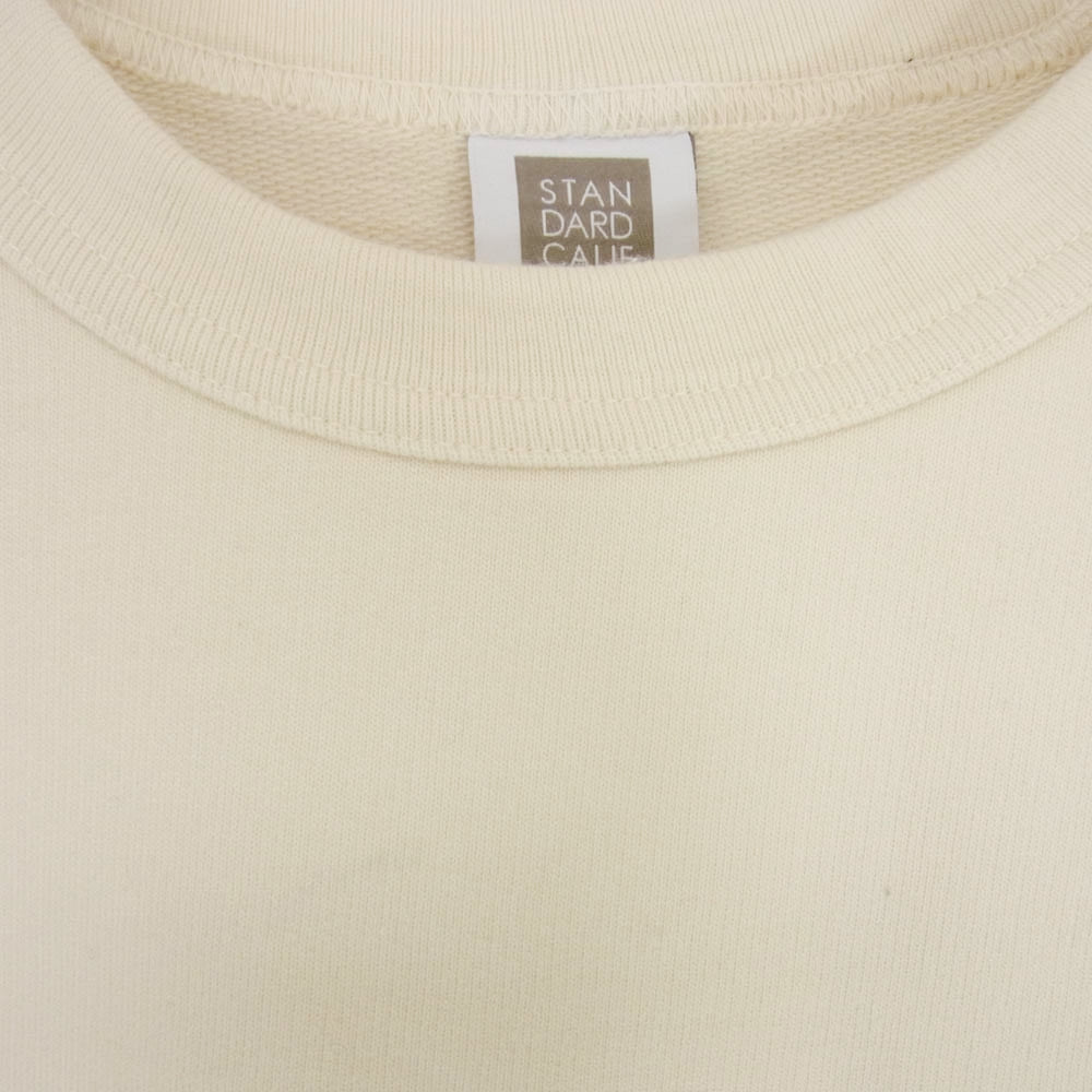 STANDARD CALIFORNIA スタンダードカリフォルニア 24AW SD Pima Cotton Crew Sweat ピマコットン スウェット オフホワイト系 L【美品】【中古】