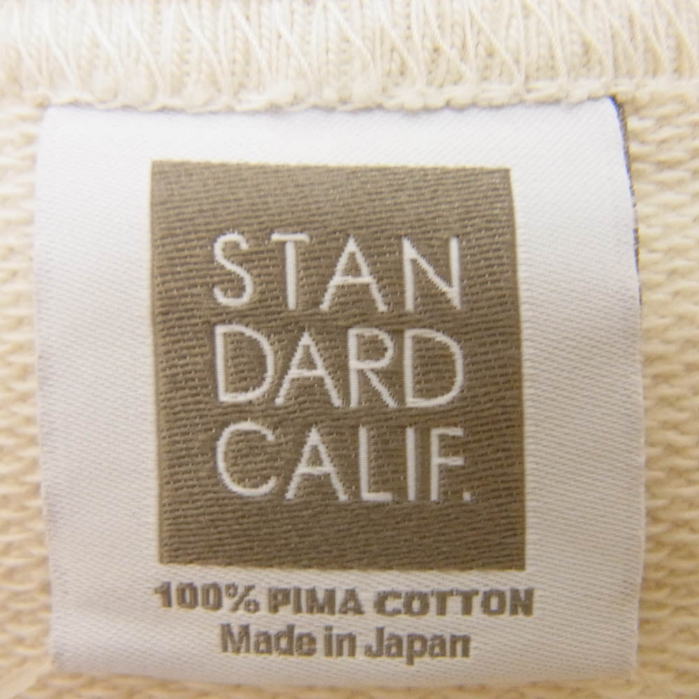 STANDARD CALIFORNIA スタンダードカリフォルニア 24AW SD Pima Cotton Crew Sweat ピマコットン スウェット オフホワイト系 L【美品】【中古】