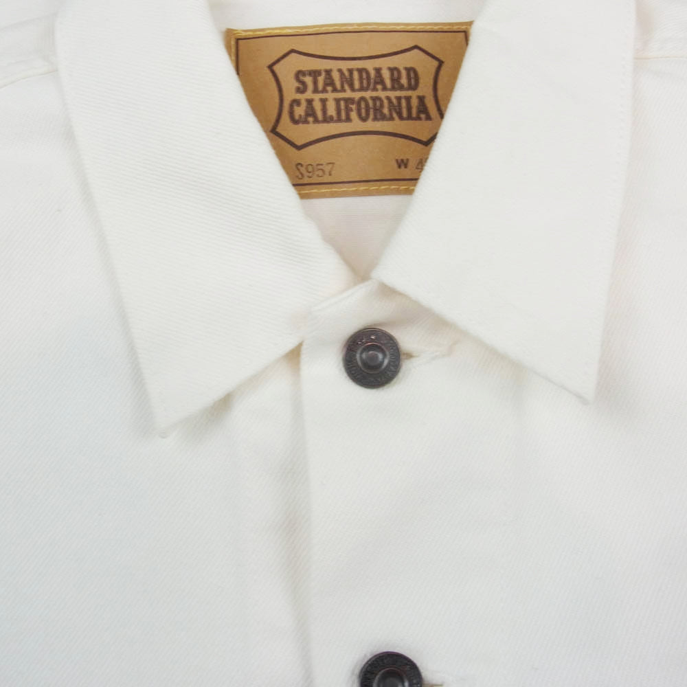 STANDARD CALIFORNIA スタンダードカリフォルニア SD DENIM JACKET S957 OW Vintage Wash ホワイトデニム ジャケット ホワイト系 W42【新古品】【未使用】【中古】