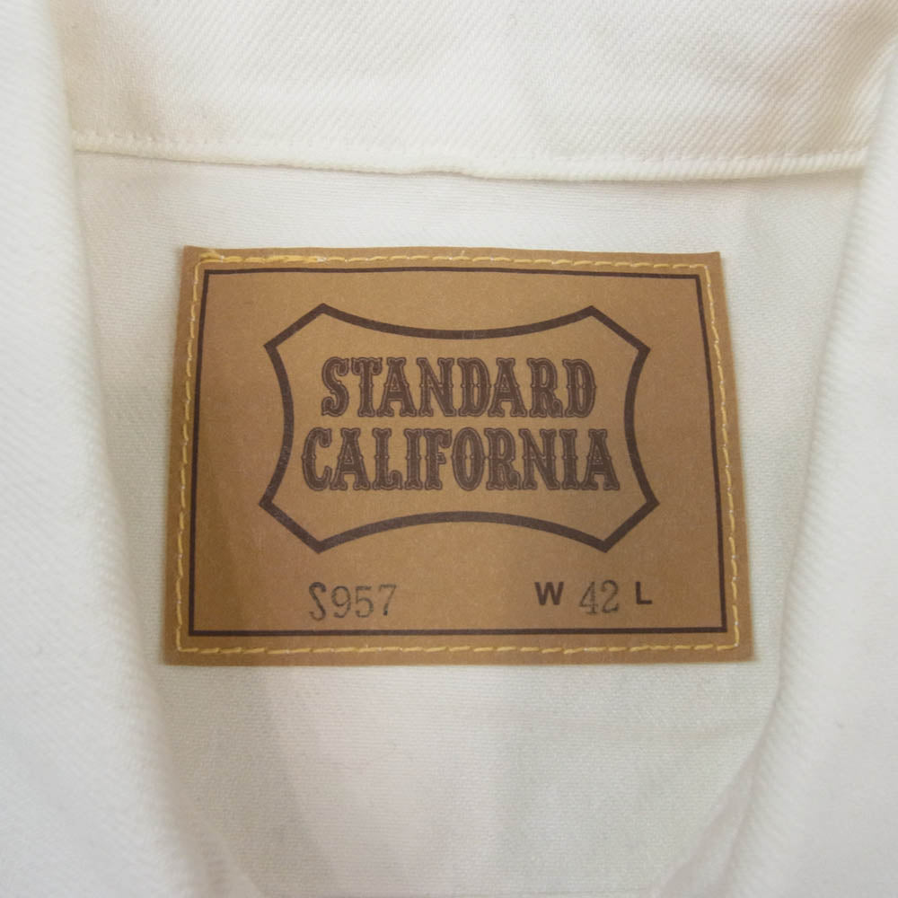 STANDARD CALIFORNIA スタンダードカリフォルニア SD DENIM JACKET S957 OW Vintage Wash ホワイトデニム ジャケット ホワイト系 W42【新古品】【未使用】【中古】