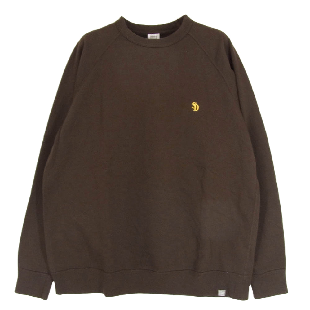 STANDARD CALIFORNIA スタンダードカリフォルニア 24AW SD Pima Cotton Crew Sweat ピマコットン スウェット ブラウン系 L【美品】【中古】