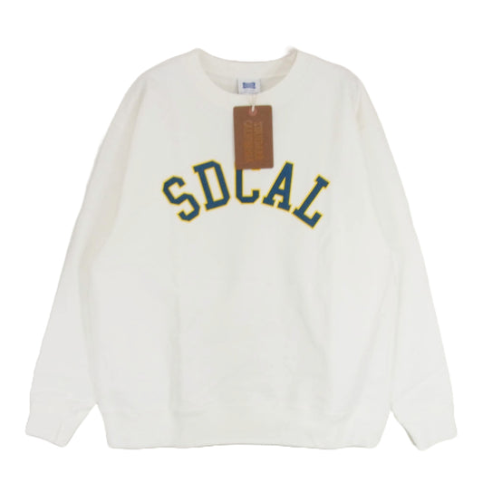 STANDARD CALIFORNIA スタンダードカリフォルニア SD US Cotton Logo Crew Sweat-Official Store Limited USコットン SDCAL カレッジ スウェット ホワイト系 L【新古品】【未使用】【中古】