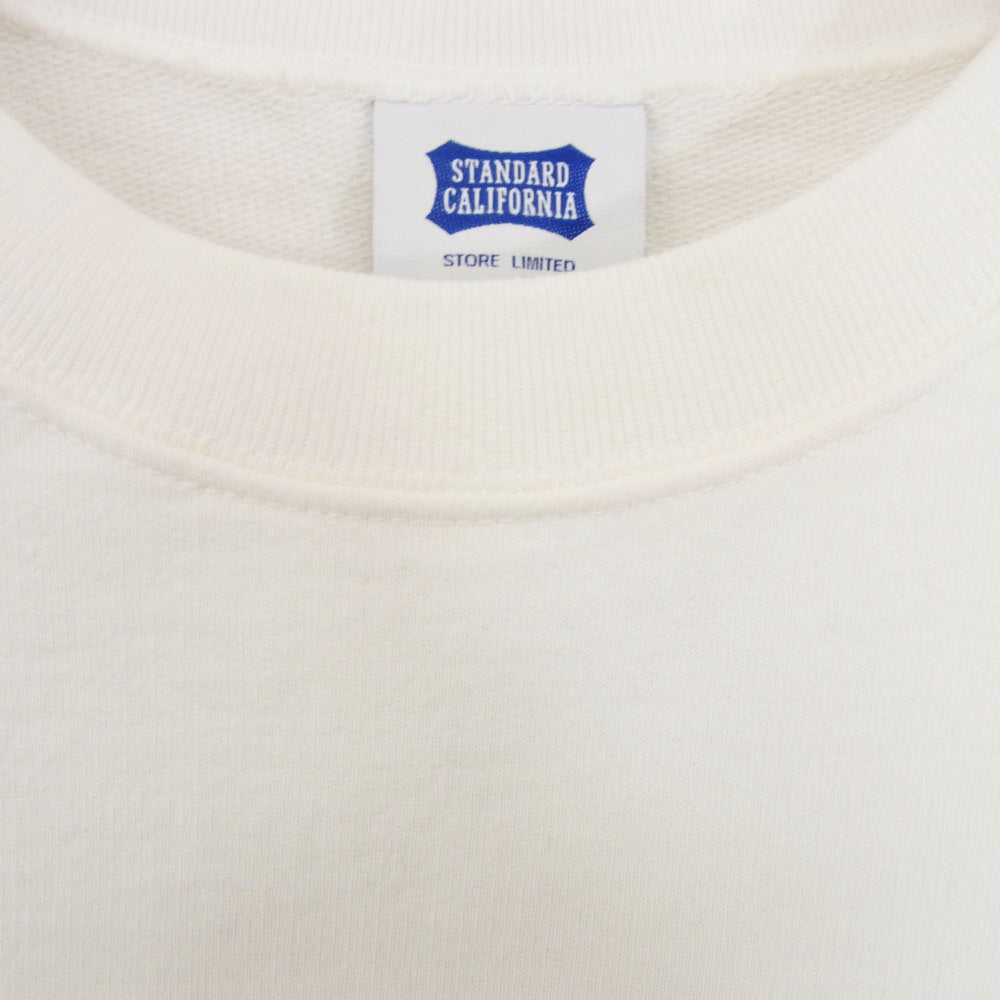STANDARD CALIFORNIA スタンダードカリフォルニア SD US Cotton Logo Crew Sweat-Official Store Limited USコットン SDCAL カレッジ スウェット ホワイト系 L【新古品】【未使用】【中古】