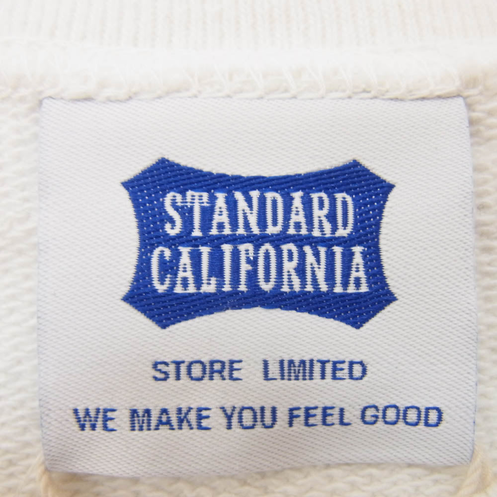 STANDARD CALIFORNIA スタンダードカリフォルニア SD US Cotton Logo Crew Sweat-Official Store Limited USコットン SDCAL カレッジ スウェット ホワイト系 L【新古品】【未使用】【中古】