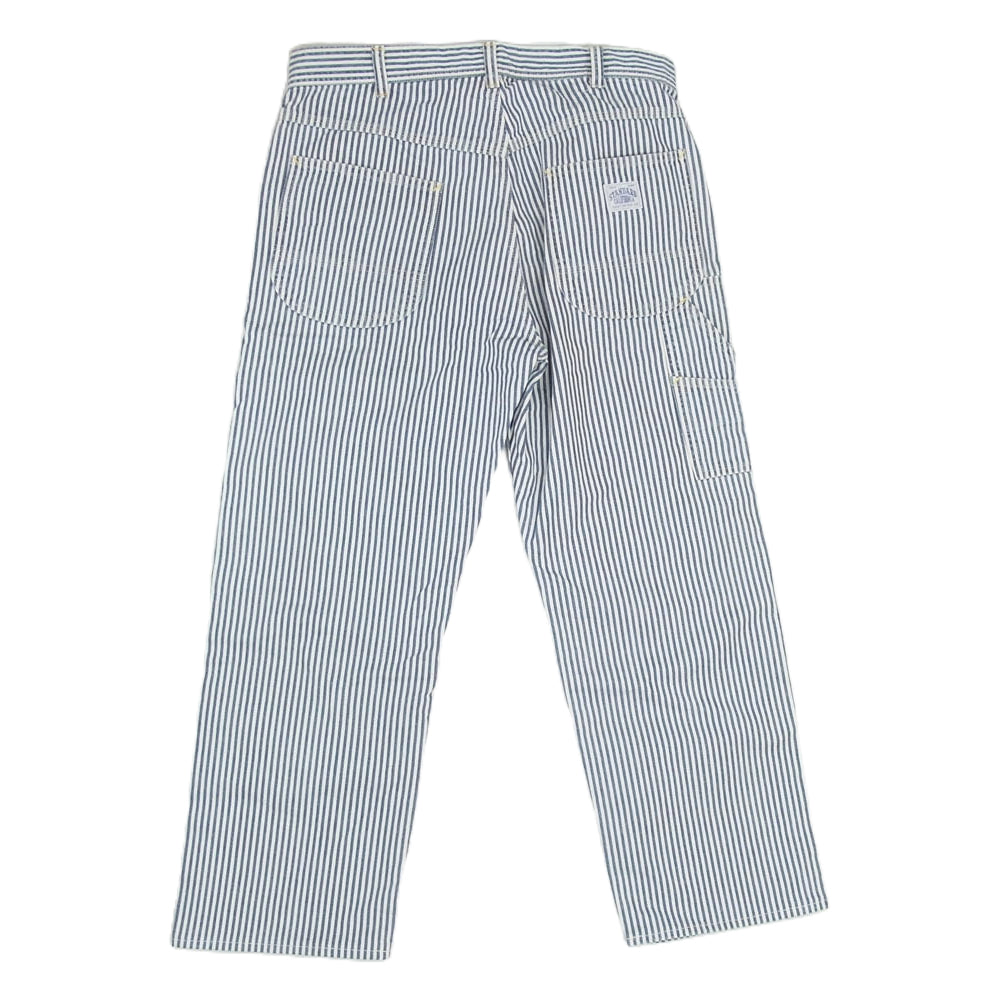STANDARD CALIFORNIA スタンダードカリフォルニア BTPDC230 SD Painter Pants Vintage Wash Hickory Stripe ヴィンテージウォッシュ加工 ペインター ワーク パンツ ブルー系 32【美品】【中古】
