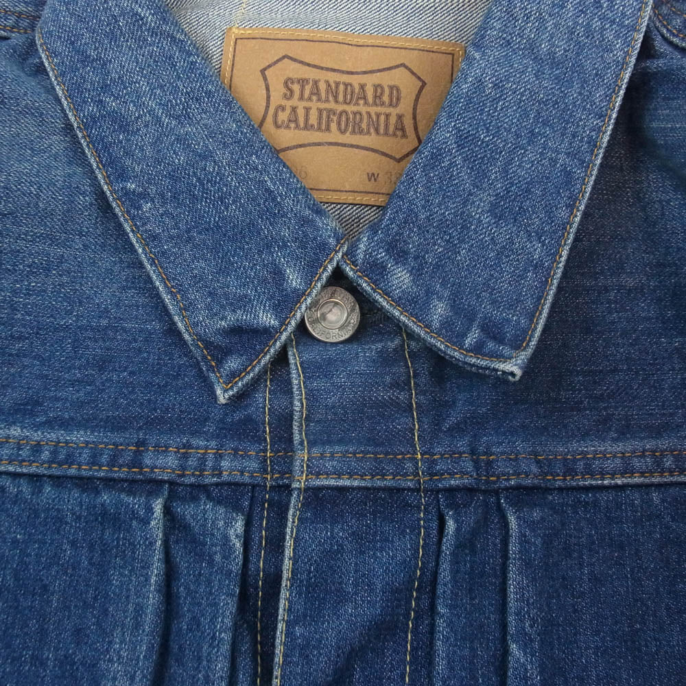 STANDARD CALIFORNIA スタンダードカリフォルニア SD Denim Jacket S996 Vintage Wash ヴィンテージ加工 デニム ジャケット インディゴブルー系 W38【美品】【中古】
