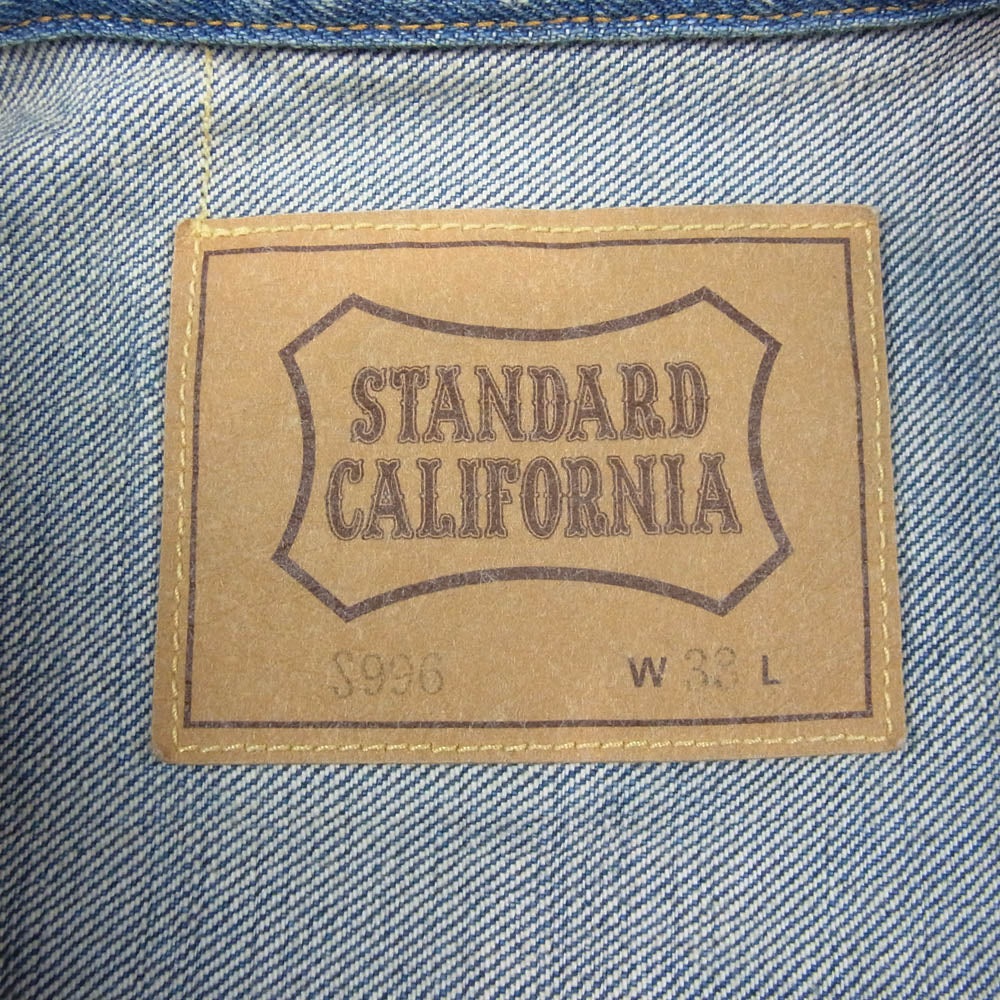 STANDARD CALIFORNIA スタンダードカリフォルニア SD Denim Jacket S996 Vintage Wash ヴィンテージ加工 デニム ジャケット インディゴブルー系 W38【美品】【中古】