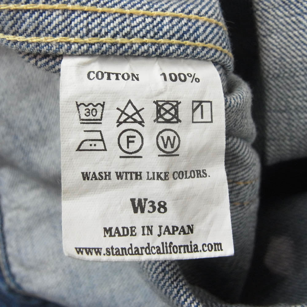 STANDARD CALIFORNIA スタンダードカリフォルニア SD Denim Jacket S996 Vintage Wash ヴィンテージ加工 デニム ジャケット インディゴブルー系 W38【美品】【中古】