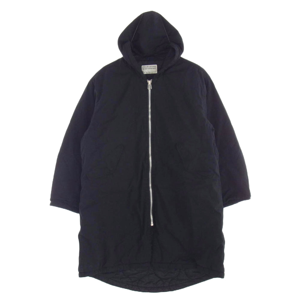 STANDARD CALIFORNIA スタンダードカリフォルニア SD Reversible Army Hood Coat リバーシブル アーミー フーデッド 中綿 コート ブラック系 L【中古】