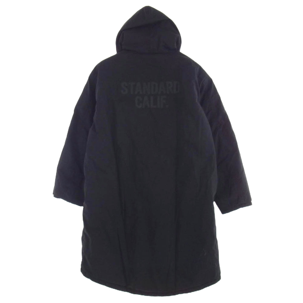 STANDARD CALIFORNIA スタンダードカリフォルニア SD Reversible Army Hood Coat リバーシブル アーミー フーデッド 中綿 コート ブラック系 L【中古】