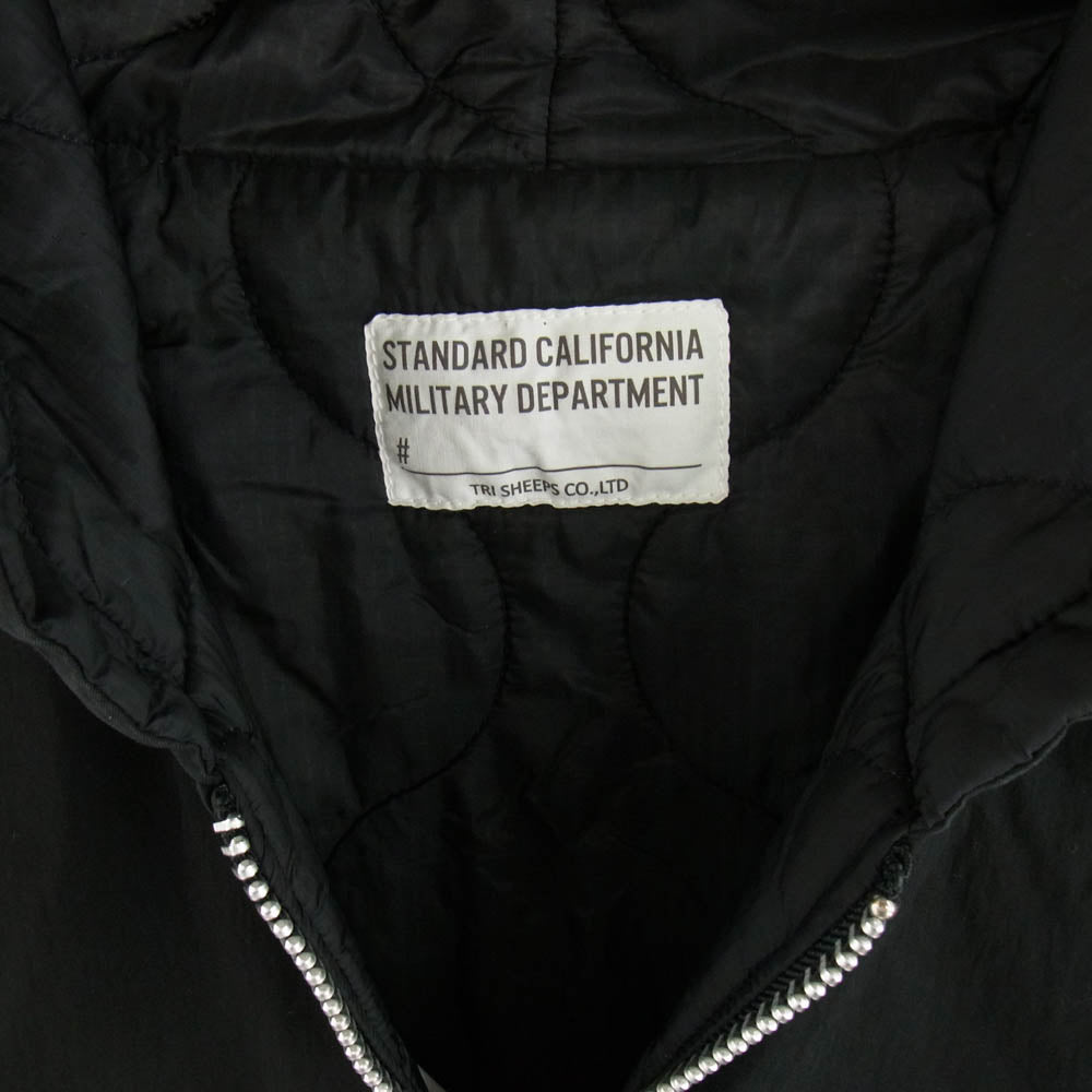 STANDARD CALIFORNIA スタンダードカリフォルニア SD Reversible Army Hood Coat リバーシブル アーミー フーデッド 中綿 コート ブラック系 L【中古】