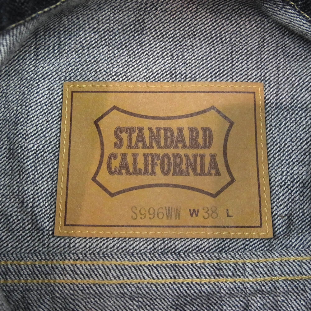 STANDARD CALIFORNIA スタンダードカリフォルニア Denim Jacket S996 WW Ⅱ OW 大戦モデル ワンウォッシュ デニム ジャケット インディゴブルー系 38【美品】【中古】