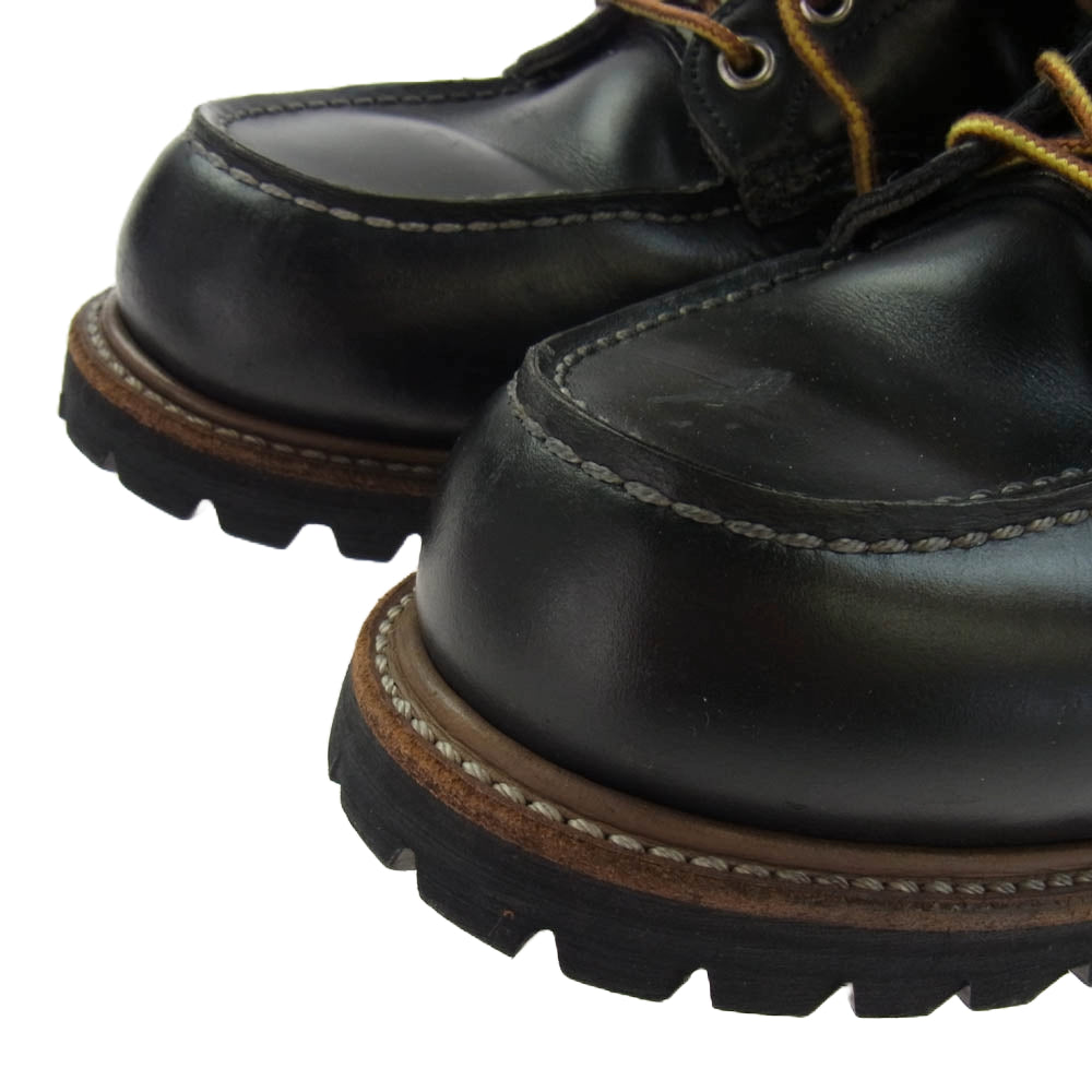 RED WING レッドウィング 8136 旧羽タグ アイリッシュセッター 刺繍 羽根タグ レザーブーツ ブラック系 実寸26.5cm【中古】
