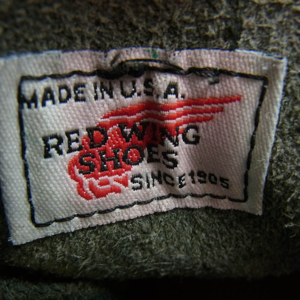 RED WING レッドウィング 8136 旧羽タグ アイリッシュセッター 刺繍 羽根タグ レザーブーツ ブラック系 実寸26.5cm【中古】