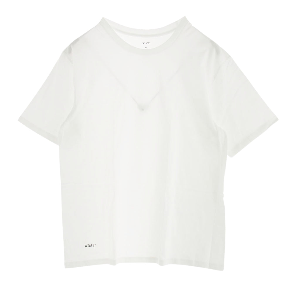 WTAPS ダブルタップス 21SS 211MYDT-UWM01 SKIVVIES. TEE ロゴプリント パック Tシャツ 1枚 ホワイト系 M【美品】【中古】