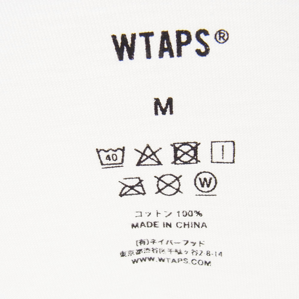WTAPS ダブルタップス 21SS 211MYDT-UWM01 SKIVVIES. TEE ロゴプリント パック Tシャツ 1枚 ホワイト系 M【美品】【中古】