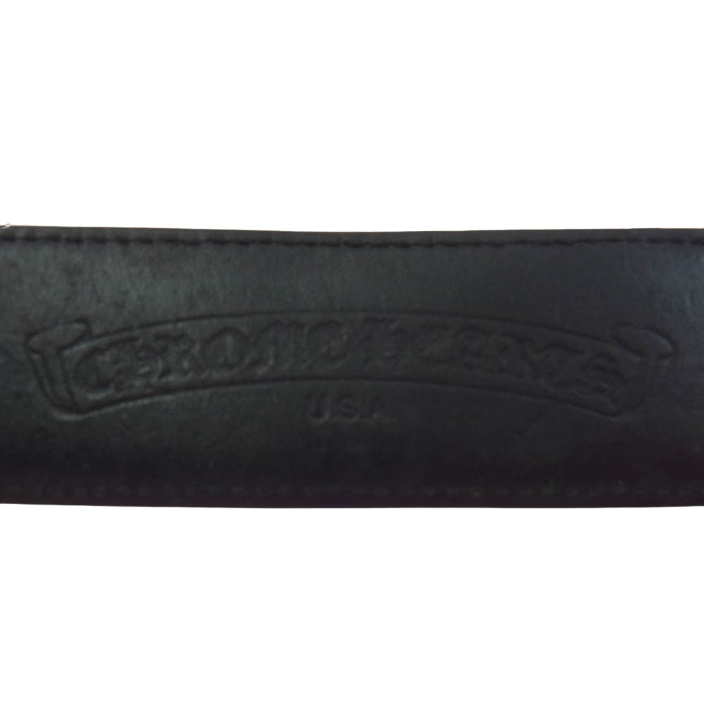 CHROME HEARTS クロムハーツ（原本無） BLT GUNSLINGER 1.5 ガンスリンガー レザー ベルト ブラック系 シルバー系 32【中古】