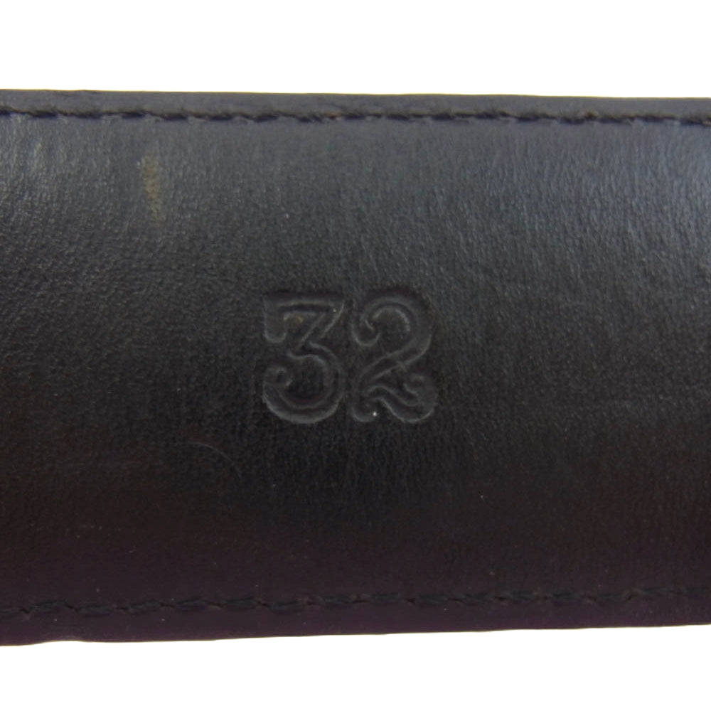 CHROME HEARTS クロムハーツ（原本無） BLT GUNSLINGER 1.5 ガンスリンガー レザー ベルト ブラック系 シルバー系 32【中古】