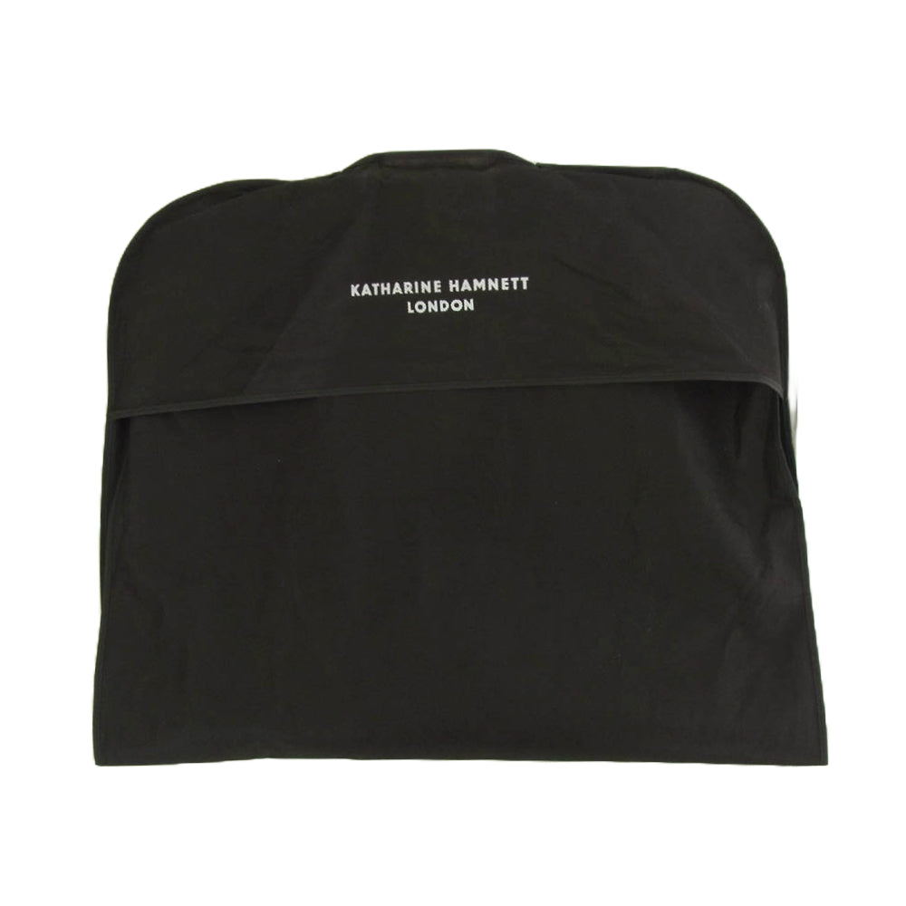 KATHARINE HAMNETT キャサリン・ハムネット J04 レーヨン混 ストライプ 2Bジャケット スラックス スーツ セットアップ ブラック系 ジャケットL スラックスXL【中古】