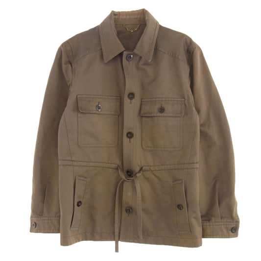 LOUIS VUITTON ルイ・ヴィトン MIPK51CU7 フランス製 ドローコード サファリ ジャケット ブラウン系 52【中古】