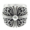 CHROME HEARTS クロムハーツ（原本無） CLASSIC OVAL クラシック オーバル クロス リング シルバー系 24号【中古】