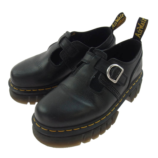 Dr.Martens ドクターマーチン SH12X AW006 AUDRICK T BAR ストラップ Tバー レザー シューズ ブラック系 UK5【中古】