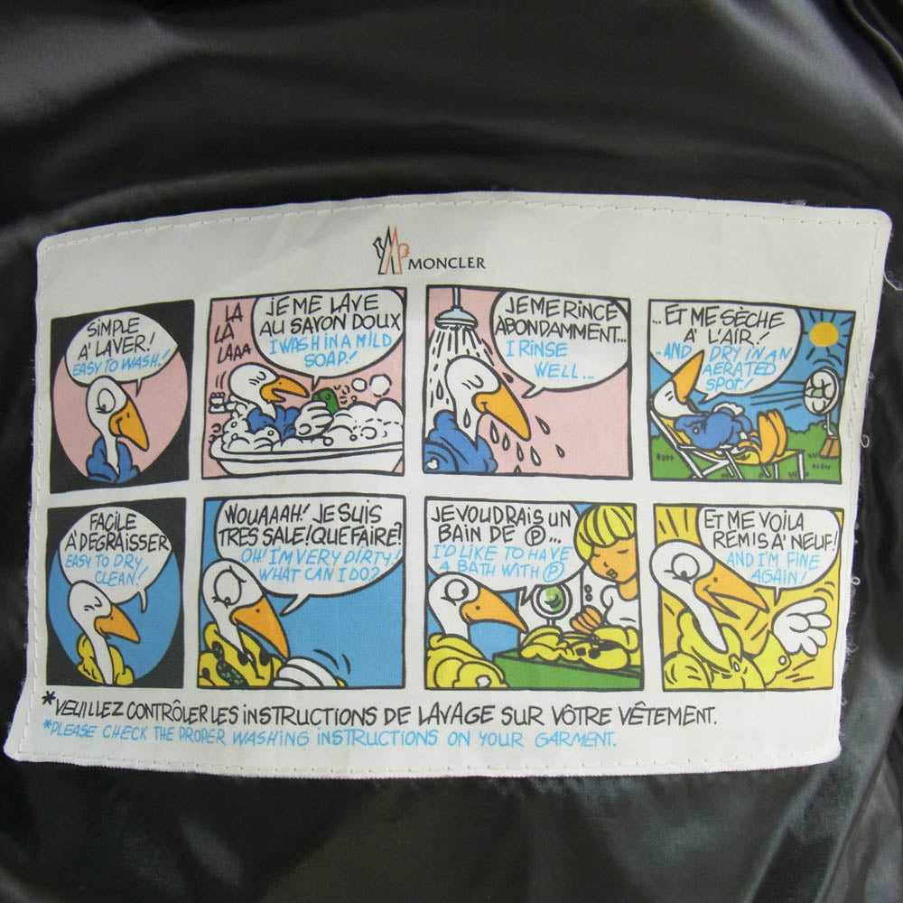 MONCLER モンクレール 19aw E20914191005 WILSON ウィルソン 総柄 ダウン ジャケット ブラック系 1【中古】