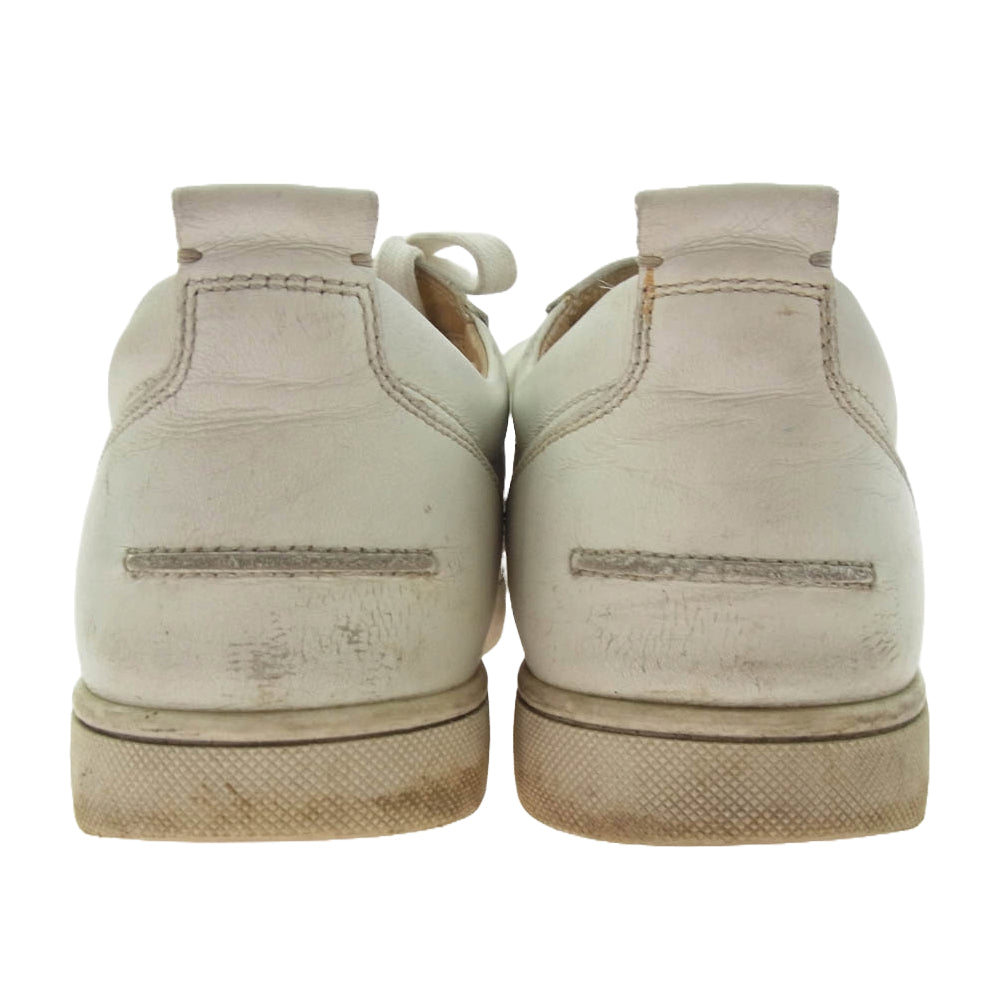 Christian Louboutin クリスチャンルブタン スタッズ スパイク スニーカー ローカット ホワイト系 40.5【中古】