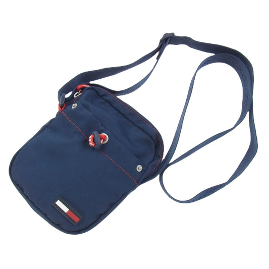 TOMMY HILFIGER トミーヒルフィガー AM0AM06210 ラバーロゴ ショルダー バッグ ポーチ ネイビー系【中古】