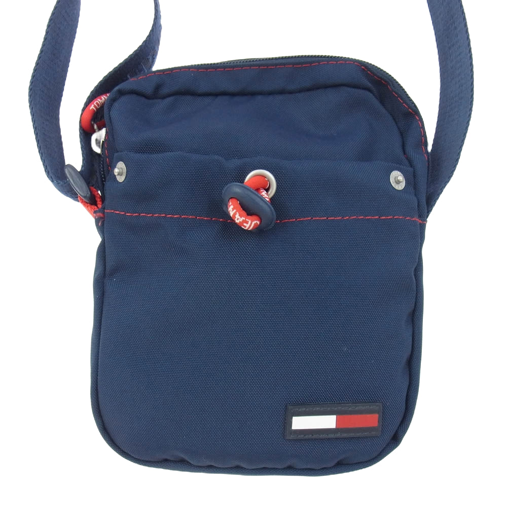 TOMMY HILFIGER トミーヒルフィガー AM0AM06210 ラバーロゴ ショルダー バッグ ポーチ ネイビー系【中古】