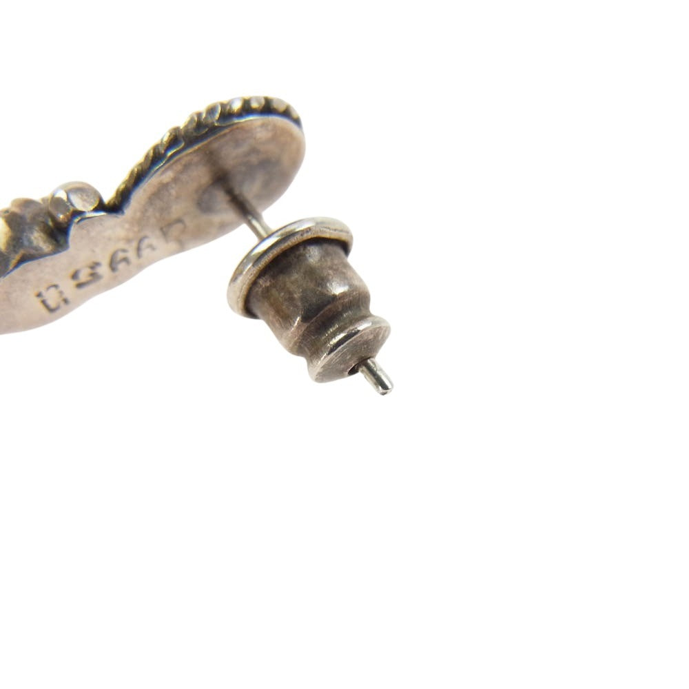 SAAD サード 天然石 カラーストーン フェザー フック ピアス 両耳 シルバー系【中古】