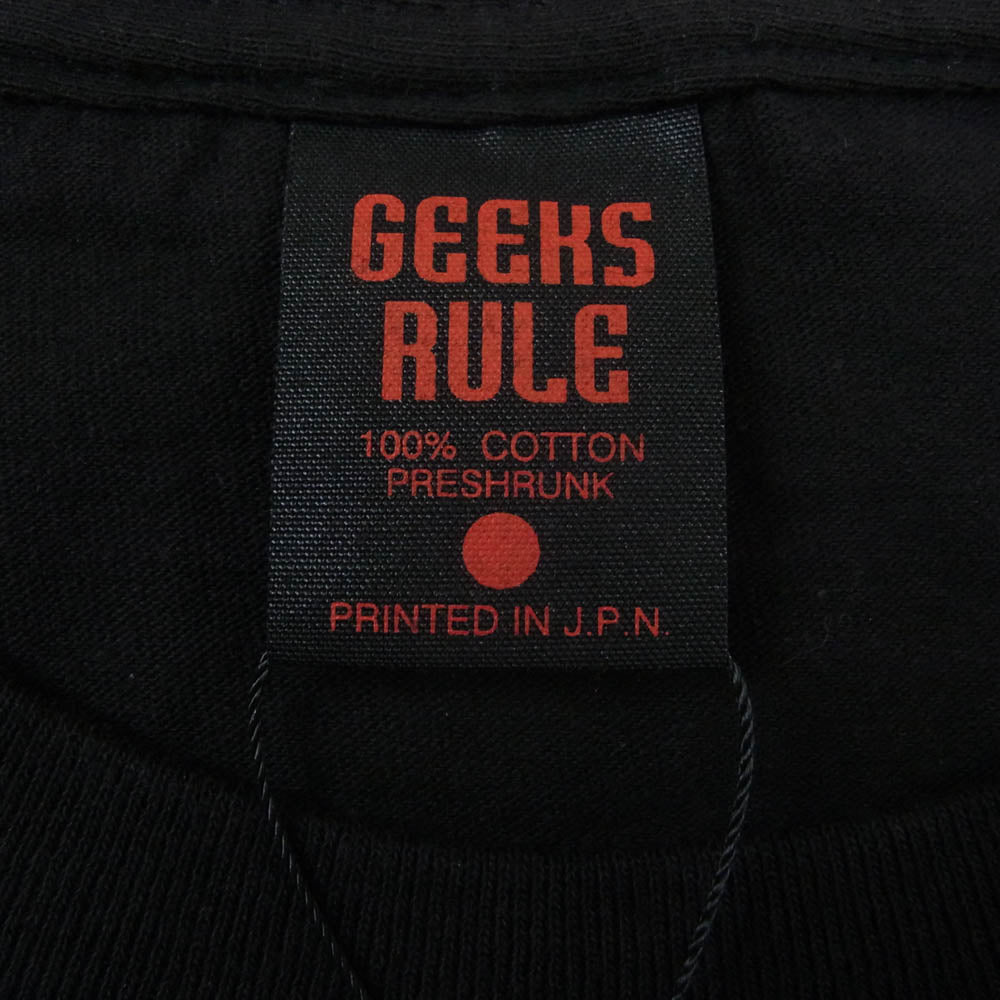 GEEKS RULE ギークスルール × DAFT PUNK ダフトパンク バックプリント Tシャツ 半袖 カットソー ブラック系 XXL【新古品】【未使用】【中古】