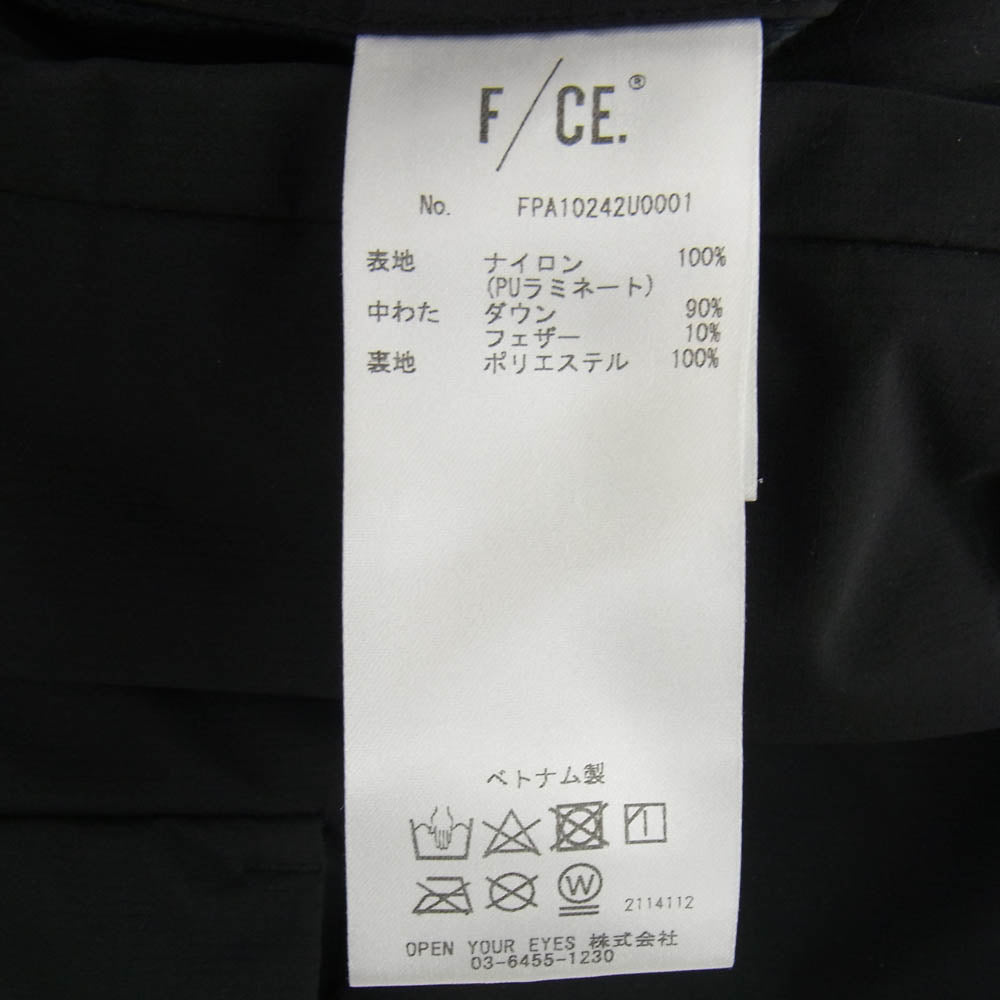 F/CE エフ シーイー 24AW FPA10242U0001 PERTEX WATERPROOF DOWN VEST ウォータープルーフ ダウン ベスト ブラック系 XL【中古】