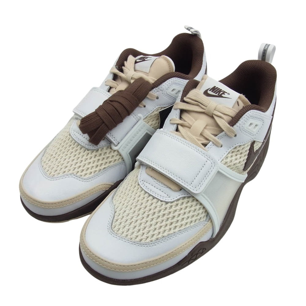 NIKE ナイキ HQ3073-100 × TRAVIS SCOTT トラヴィススコット ZOOM FIELD JAXX ズーム フィールド ジャックス スニーカー ホワイト系 ブラウン系 27cm【新古品】【未使用】【中古】