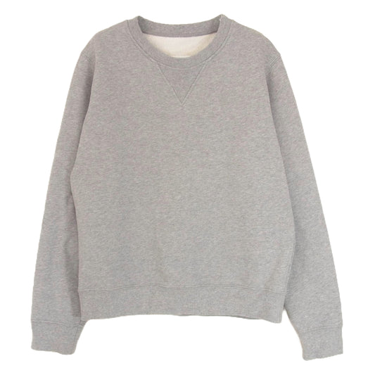 MAISON MARGIELA メゾンマルジェラ 21SS S51GU0084 S25500 四つタグ カレンダータグ 1ライン Mロゴ エンブロイダリー クルーネック スウェット トレーナー グレー系 S【中古】
