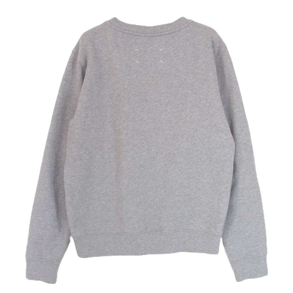 MAISON MARGIELA メゾンマルジェラ 21SS S51GU0084 S25500 四つタグ カレンダータグ 1ライン Mロゴ エンブロイダリー クルーネック スウェット トレーナー グレー系 S【中古】