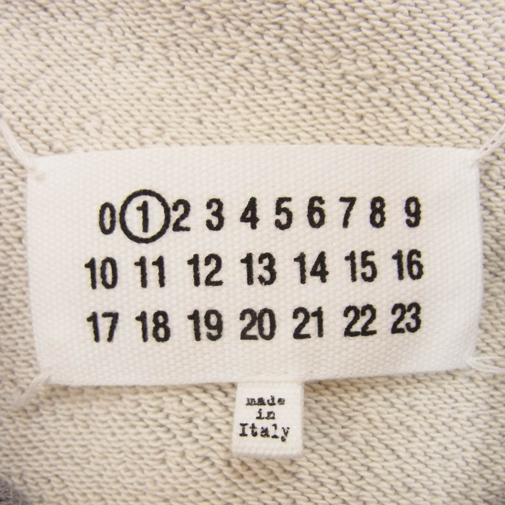 MAISON MARGIELA メゾンマルジェラ 21SS S51GU0084 S25500 四つタグ カレンダータグ 1ライン Mロゴ エンブロイダリー クルーネック スウェット トレーナー グレー系 S【中古】