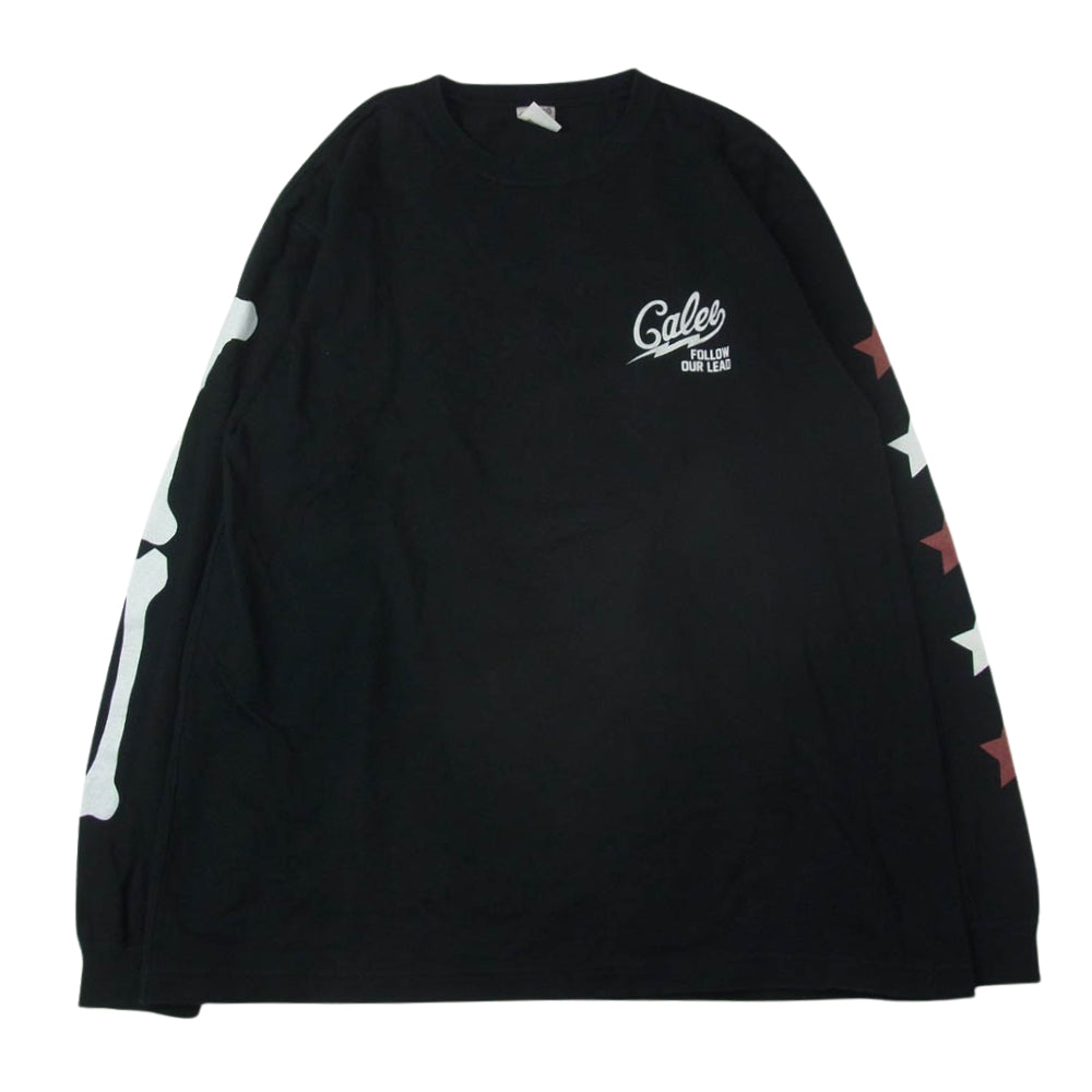 CALEE キャリー アーム スター ロゴ  長袖 カットソー ブラック系 XL【中古】