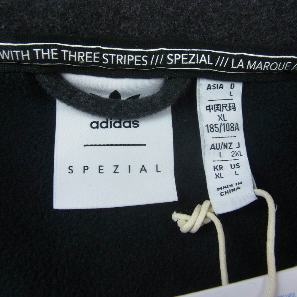adidas アディダス JE6075 Spezial スペツィアル F.C. ロゴワッペン フルジップ スイングトップ トラックジャケット ダークグレー系 XL【新古品】【未使用】【中古】