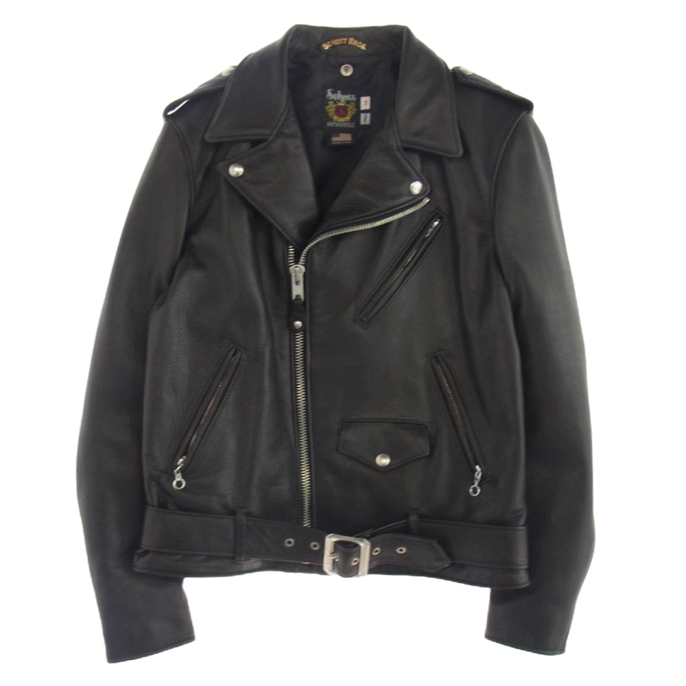 schott ショット 516UST ONE STAR NEW NAKED ワンスター ニューネイキッド ダブルライダースジャケット ブラック系 38【美品】【中古】