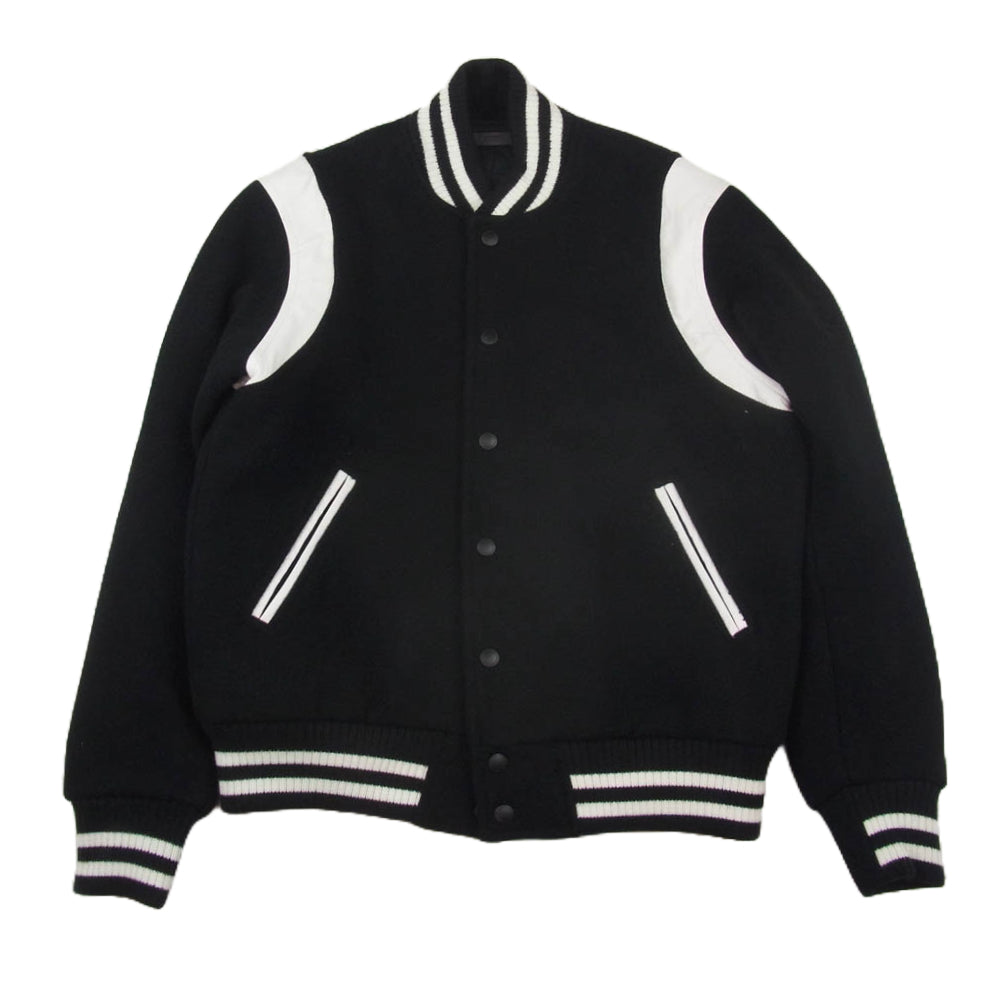 MINEDENIM マインデニム 23AW 2310-9004-97-012 Wool Melton & Leather Studium Jamper スタジアム ジャンパー スタジャン ジャケット ブラック系 1【中古】