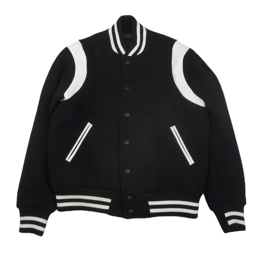 MINEDENIM マインデニム 23AW 2310-9004-97-012 Wool Melton & Leather Studium Jamper スタジアム ジャンパー スタジャン ジャケット ブラック系 1【中古】