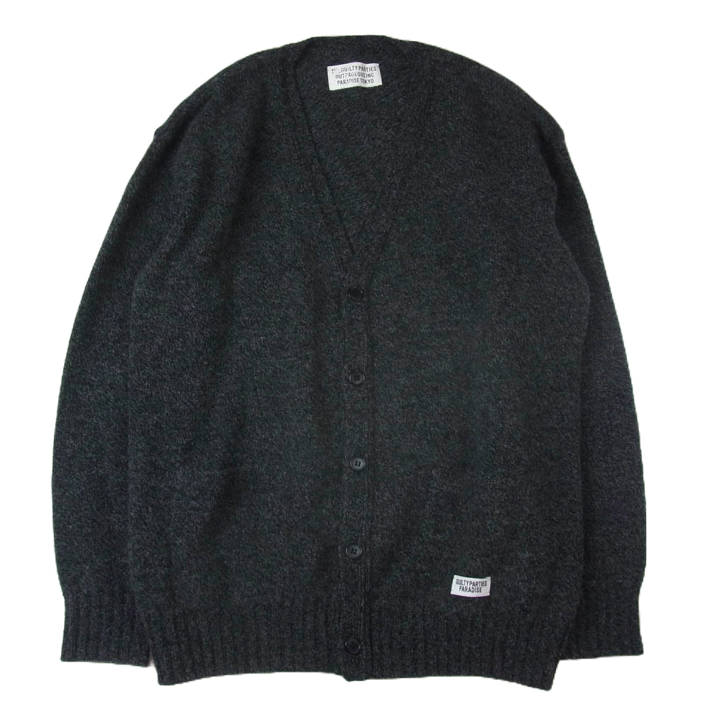 WACKO MARIA ワコマリア 23AW 23FW-WMK-KN03 CLASSIC CARDIGAN TYPE-1 CHARCOAL クラシック カーディガン チャコール系 L【中古】
