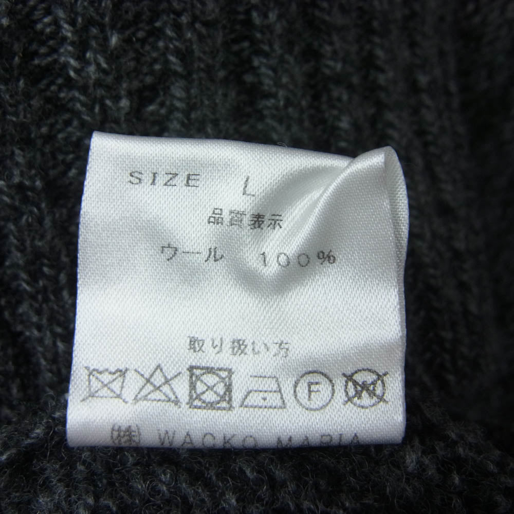 WACKO MARIA ワコマリア 23AW 23FW-WMK-KN03 CLASSIC CARDIGAN TYPE-1 CHARCOAL クラシック カーディガン チャコール系 L【中古】