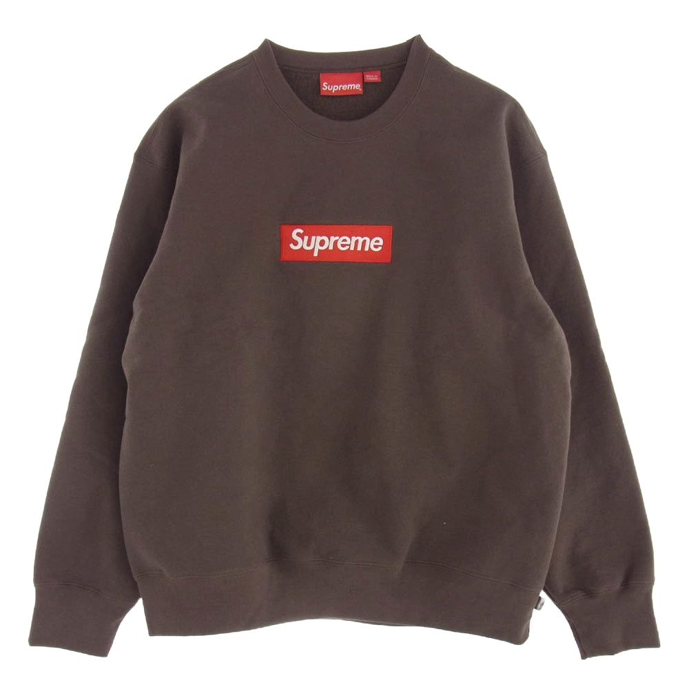 Supreme シュプリーム 22AW Box Logo Crewneck Sweatshirt ボックスロゴ クルーネック スウェットシャツ トレーナー ブラウン系 M【中古】