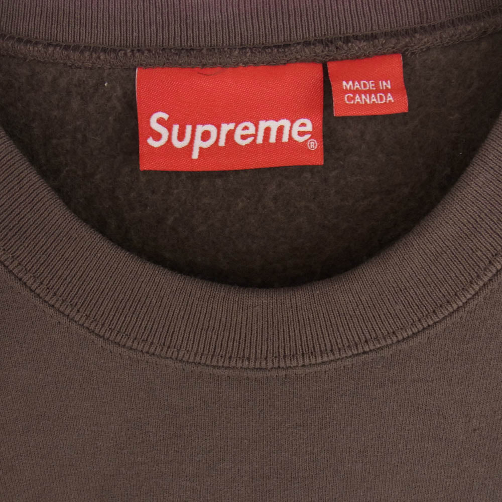 Supreme シュプリーム 22AW Box Logo Crewneck Sweatshirt ボックスロゴ クルーネック スウェットシャツ トレーナー ブラウン系 M【中古】