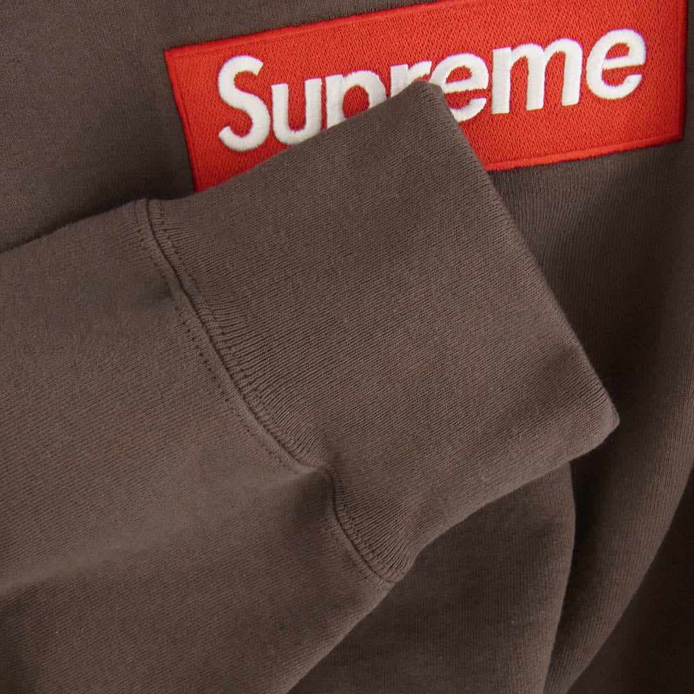 Supreme シュプリーム 22AW Box Logo Crewneck Sweatshirt ボックスロゴ クルーネック スウェットシャツ トレーナー ブラウン系 M【中古】