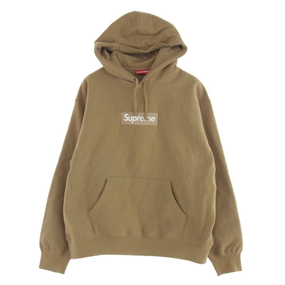 Supreme シュプリーム 23AW Box Logo Hooded Sweatshirt Sand ボックスロゴ フーデッド スウェットシャツ パーカー フーディ Sand サンド カーキ系 M【中古】