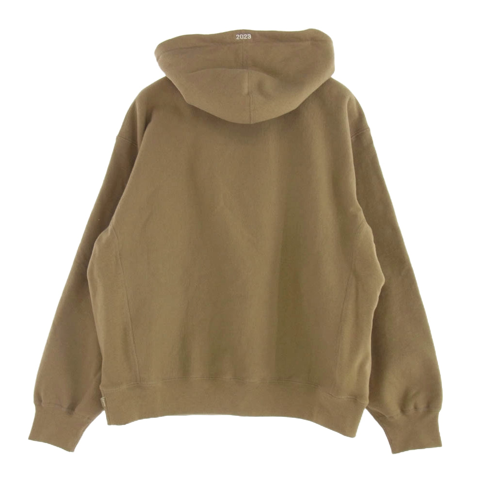 Supreme シュプリーム 23AW Box Logo Hooded Sweatshirt Sand ボックスロゴ フーデッド スウェットシャツ パーカー フーディ Sand サンド カーキ系 M【中古】